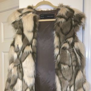 Zara Faux Fur Vest